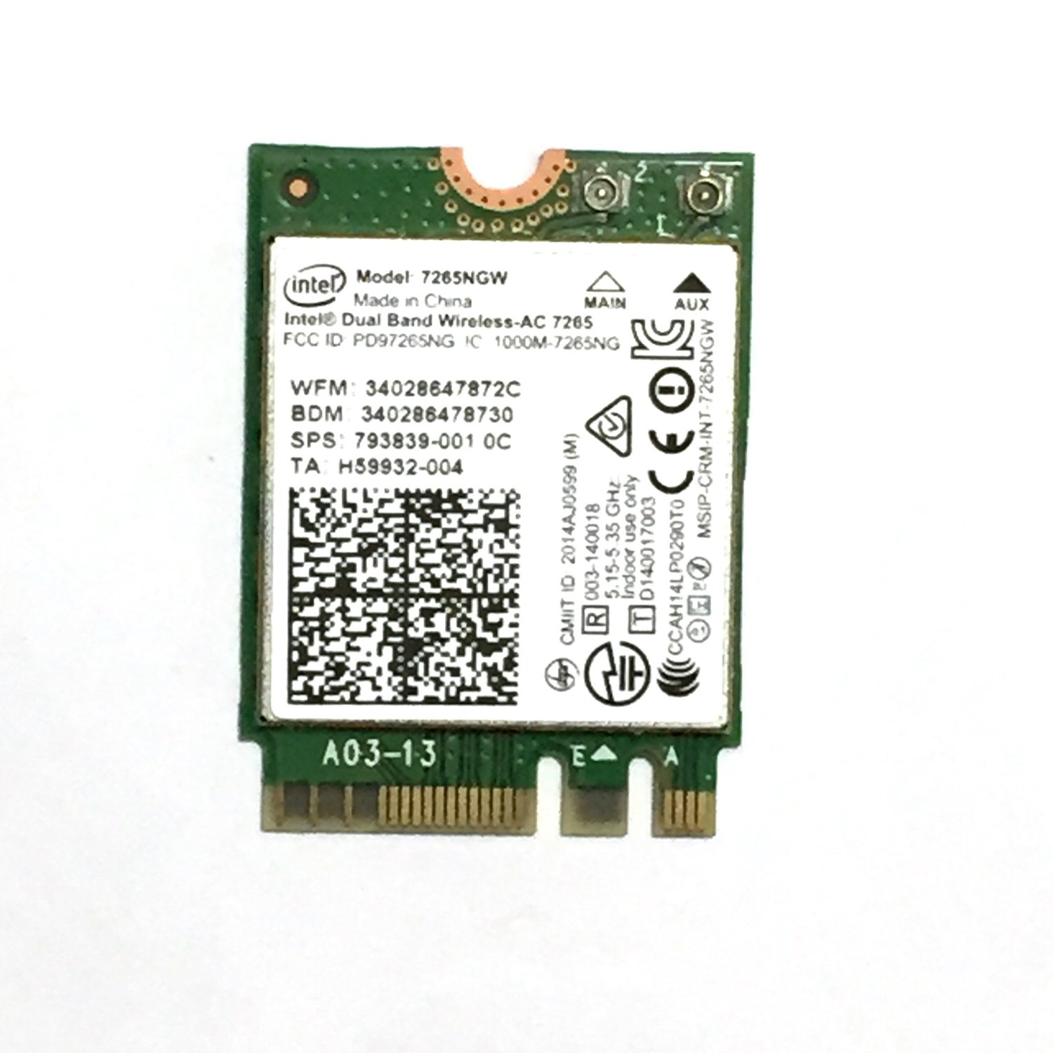 Intel Dual Band Wireless-AC 7265