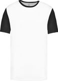 Proact Tweekleurig herenshirt jersey met korte mouwen White/Black - S
