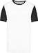 Proact Tweekleurig herenshirt jersey met korte mouwen White/Black - S