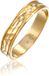 Elli PREMIUM Ring Dames Band Paar Partner Huwelijk Gestructureerd in 925 sterling zilver - Goud