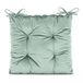 AmeliaHome Aleksa stoelkussen met linten 40x40 cm zitkussen fluweel fluweel fluweel look mint