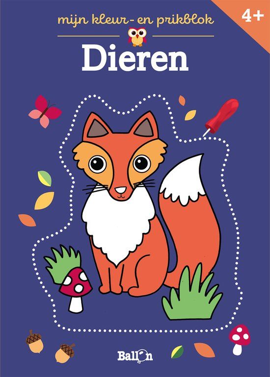 Dieren Ballon Kids Kleur- en prikblokken 0 - Dieren