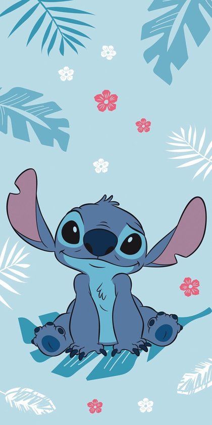 4KidsOnly Disney Lilo & Stitch Strandlaken Blue - 70 x 140 cm - Katoen