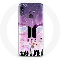 Maniacase Etui voor Huawei P30 Lite BTS Bangtan Poster Signature Logo Zwart