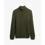 Superdry Jacob Kabelgebreide Trui Met Halve Rits Heren Sweaters