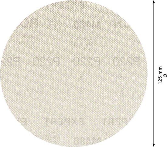 Bosch EXPERT M480 - Schuurnet - Ø 125 mm - Korrel 220 - 5 stuks
