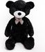 Gustaw Classico ours en peluche Grand XXL (Noir, 160cm)