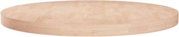vidaXL - Tafelblad - rond - Ø70x4 - cm - onbehandeld - massief - eikenhout