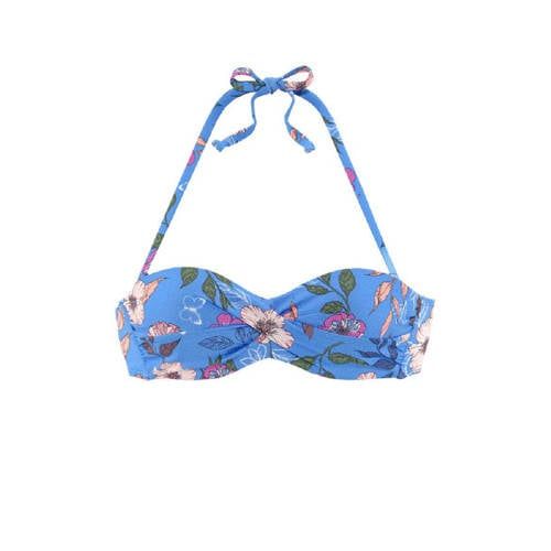 s.Oliver Voorgevormde Strapless Bandeau Bikinitop - Blauw