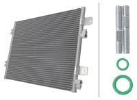 HELLA Condenseur de climatisation sans déshydrateur, adapté entre autres pour RENAULT LOGAN