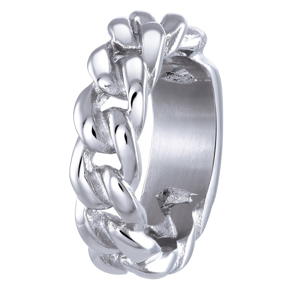 Lucardi Lucardi Ring Staal - zilverkleurig Mannen sieraden Dames