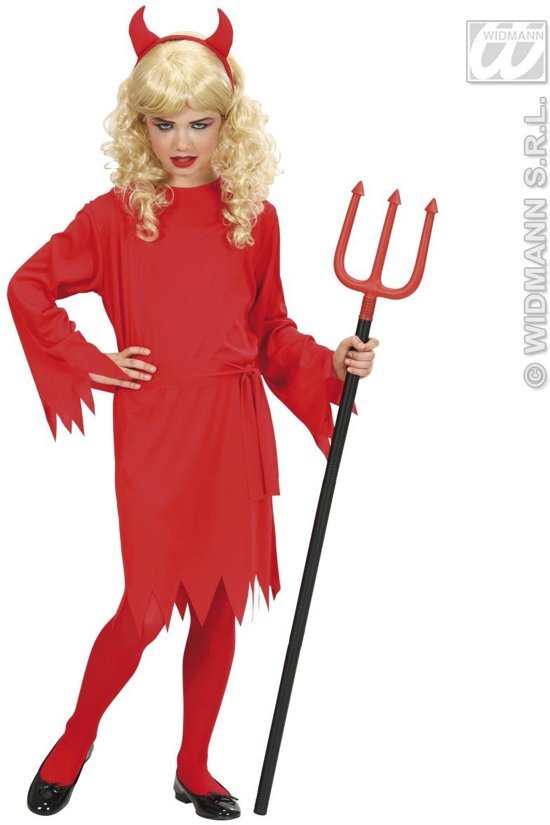 Widmann Duivel Kostuum Schattig Duivel Meisje Rood Kind Kostuum Maat 140 Halloween Verkleedkleding