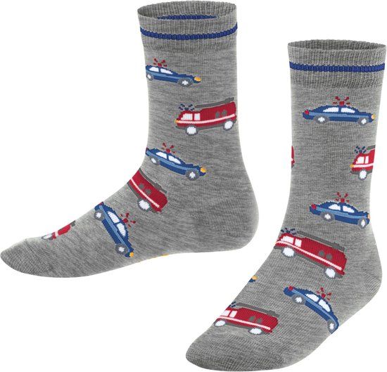 FALKE Police and Fire Cars Socks Kids 12297 3400 light grey 19-22