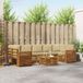 vidaXL Bank loungeset 7 zitplaatsen Natuurlijk et beige Bois d'acacia massif