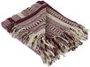 DII Gevlochten gestreepte plaid katoen Blackberry 50x60