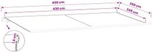 vidaXL Parasoldoek Vervangend Bruin 450 × 350 cm Polyester