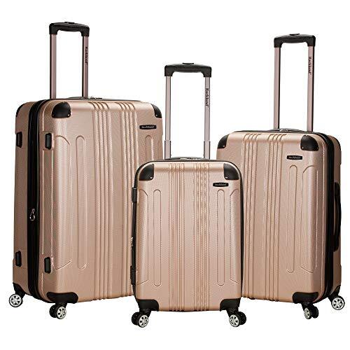 Rockland London Hardside Spinner Fietskoffer, champagnetinten, 3-Piece Set (20/24/28), London hardshell koffer met draaiwiel