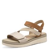 Tamaris Comfort Sandalen Plat Beige Dames Maat 40
