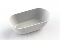 Arcqua Cusco Vrijstaand Ligbad - 165x83x55cm - Cast Marble - Mat Wit