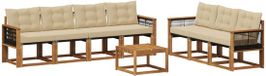 vidaXL - Acacia Hout Loungeset - Natuurlijk en Beige