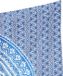 Unyqoos® Mandala Wanddecoratie – Tapisserie bohème, 100% katoen, 215 x 230 cm, bleu, tapisserie indienne