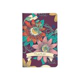 Clairefontaine 116210C - Mini notitieboek met genaaide rug Illustratie Bloemen Frida Kahlo - 7,5x12 cm 48 pagina's effen papier ivoor 90g - Frida Kahlo Collectie - 4 ontwerpen, levering willekeurig