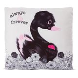 NICI Knuffelkussen met Zwarte Love Zwaan 30x30 cm