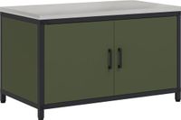 vidaXL Keukenopbergkast HATTEM, olijfgroen, 90 x 50 x 53 cm
