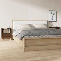 vidaXL Nachtkastjes 2 st 40x35x50 cm bruin eikenkleur