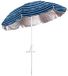 Gerimport Parasol UV50 - Bleu maritime/blanc - D200 x H200 cm