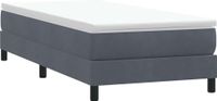 vidaXL Boxspring zonder matras fluweel donkergrijs 80x220 cm