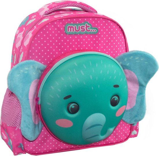Must Rugzak Olifant - Roze - 31 x 27 x 10 cm - 8 l - Polyester - Kinderen