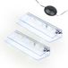 kalb | Ambilux LED glasrandverlichting clip transparant 3000K 5000K 1-10 sets glas 4-10 mm voetschakelaar uittrekbaar met dimmer & Smart-Home bediening (blanc froid, set de 2)