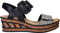 Rieker Sandalen Plat Sandalen Plat - Zwart - Maat 36