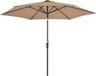 vidaXL Parasol met LED-verlichting en stalen paal 300 cm taupe