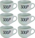 Cosy & Trendy Soepkom - 12x - groen - 11 cm - 510 ml