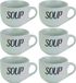 Cosy & Trendy Soepkom - 12x - groen - 11 cm - 510 ml