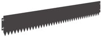 Bordure de gazon avec bord supérieur replié 20 pièces 103x15cm Acier Noir