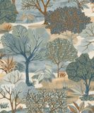 Allure Vliesbehang Natuurprint Blauw/Groen 0,53 x 10,05 m