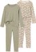 Vertbaudet Lot de 2 pyjamas fille vert sauge
