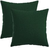 vidaXL - Kussensloop - 2 stuks - HEERLEN - Donkergroen - 45 x 45 cm - Katoensatijn