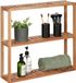 Relaxdays Wandrek Hout, 3 etages, 54 x 60 x 15 cm, Natuur