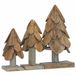vidaXL Kerstboom 3 st bruin 40 cm massief teakhout