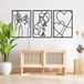 Unyqoos® Set van drie metalen wanddecoraties met elegant dubbel hartontwerp