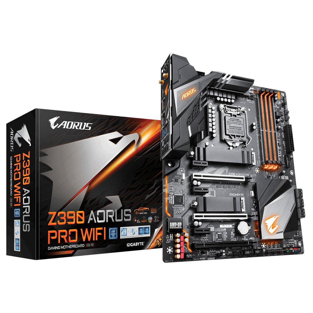 GIGABYTE Z390 AORUS PRO WIFI Moederbord Intel Z390 LGA 1151 (Socket H4) ATX