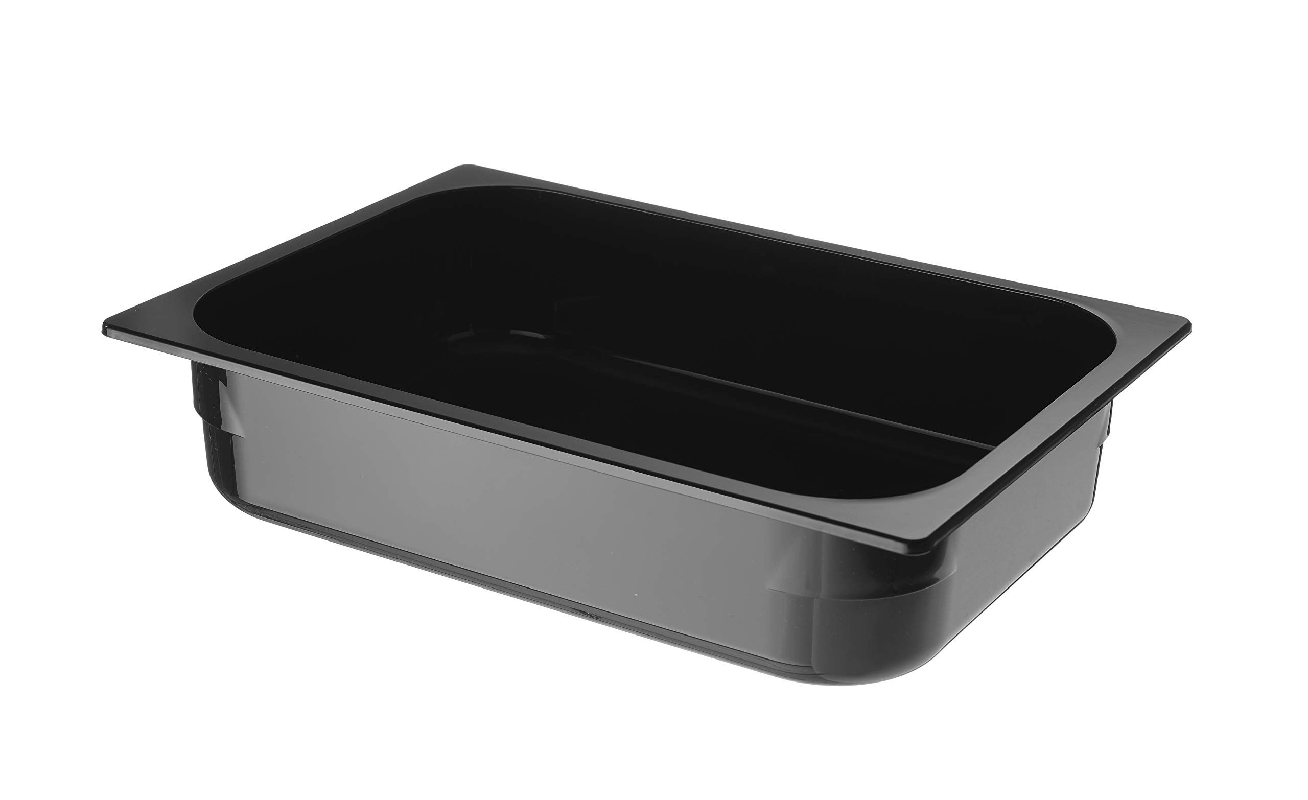 Hendi Ijscontainer Zwart Polycarbonaat | 360x250x(H)80mm