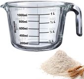 Westmark Maatkan, 1 L, Borosilicaatglas, Transparant/Zwart