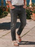 LERROS Baxter Relaxed Fit Jeans – Comfortabele stretch 5-pocket denim , Maat: W31_L30 , Kleur: BLACK USED WASH , 99% katoen, 1% elastaan