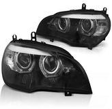 LLCTOOLS BMW Xenon koplampen met LED dagrijverlichting, geschikt voor BMW X5 E70, bouwjaar 07-10, zwart, AFS