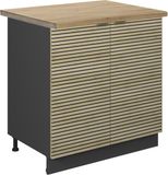 Vicco Fame-Line Meuble sous vasque – 80 cm, WB Chêne panneau chêne